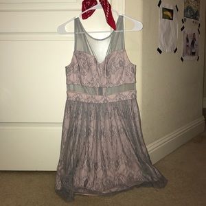 Cutout mesh lace dress